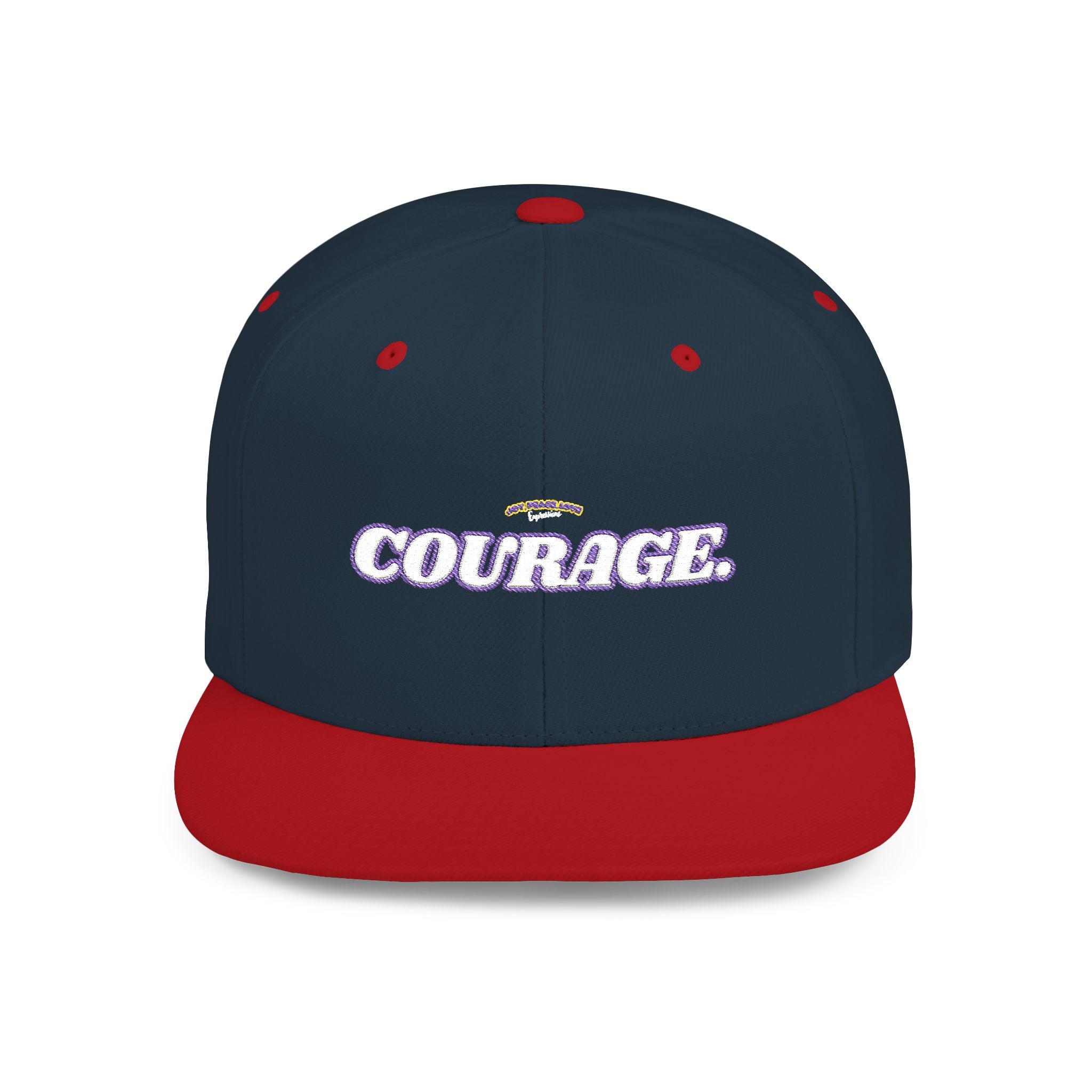 Courage Embroidered Snapback Hat
