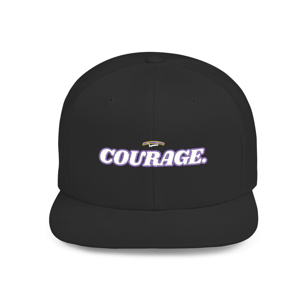 Courage Embroidered Snapback Hat