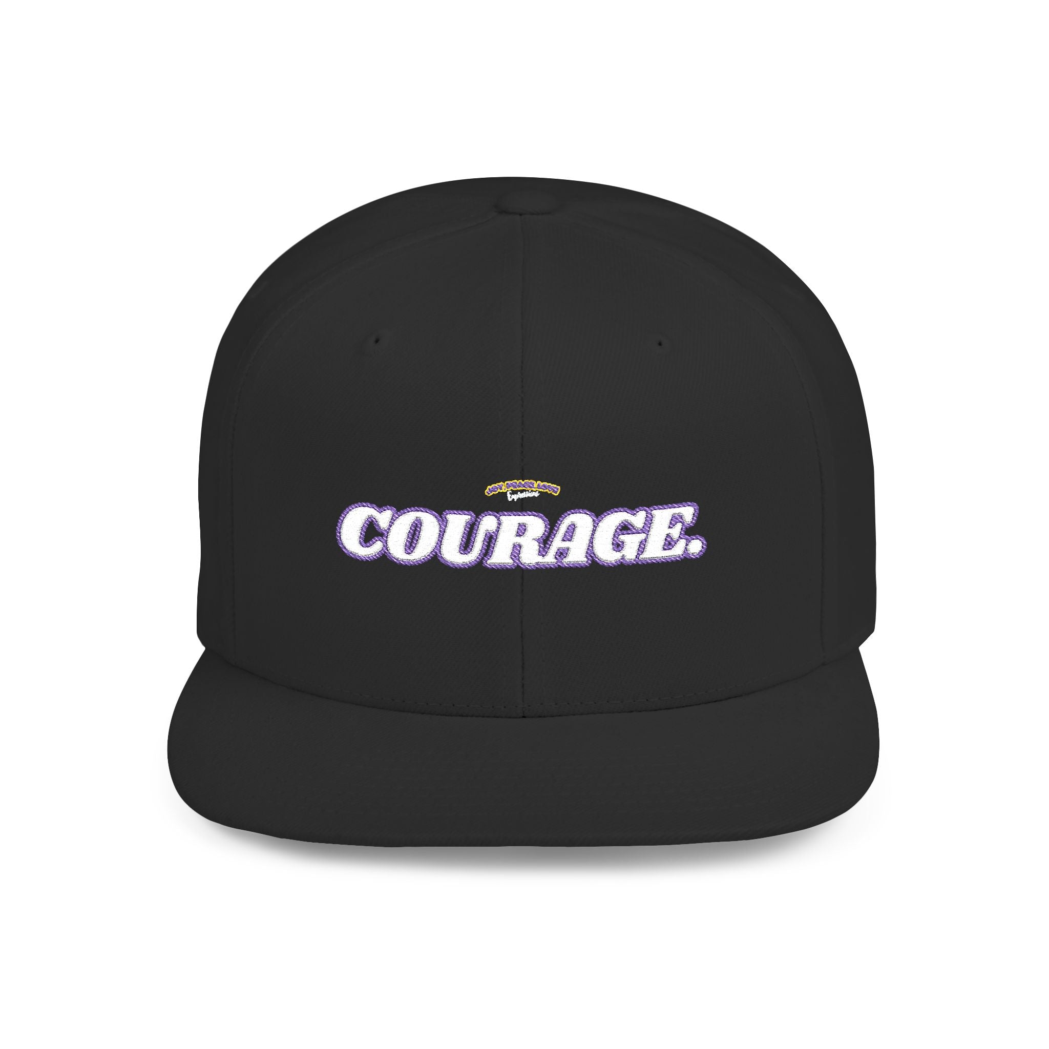 Courage Embroidered Snapback Hat
