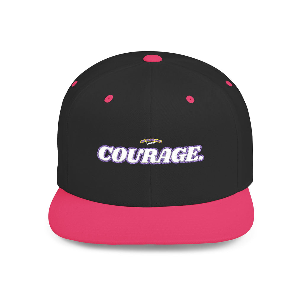 Courage Embroidered Snapback Hat