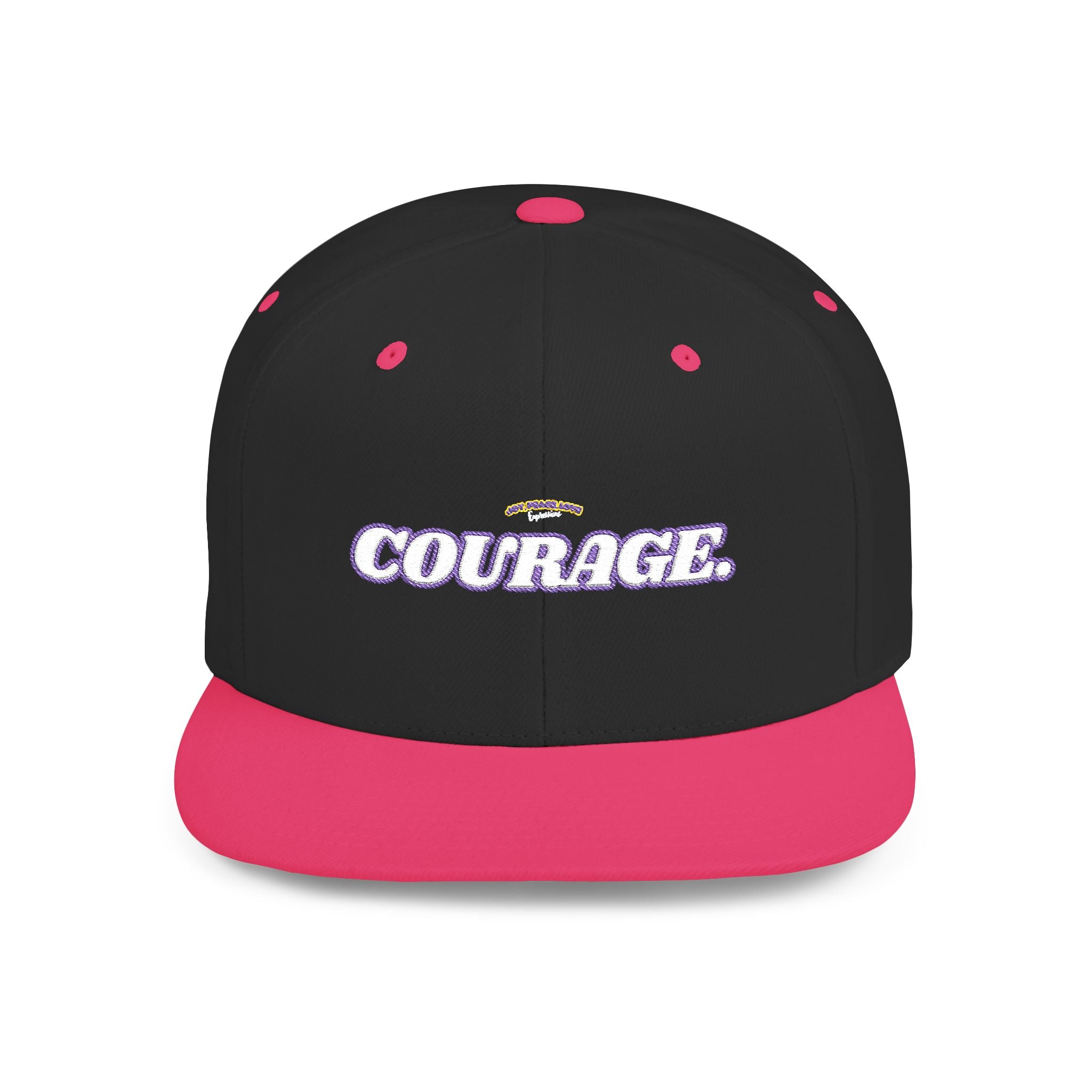 Courage Embroidered Snapback Hat